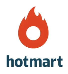 Logo de Hotmart, plataforma donde están los cursos online de Jazmín González