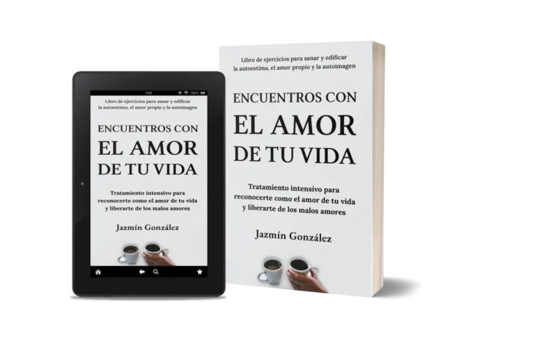 Libro "Encuentros con el amor de tu vida" de Jazmín González sobre amor propio, autoestima, autoconocimiento y sanación emocional