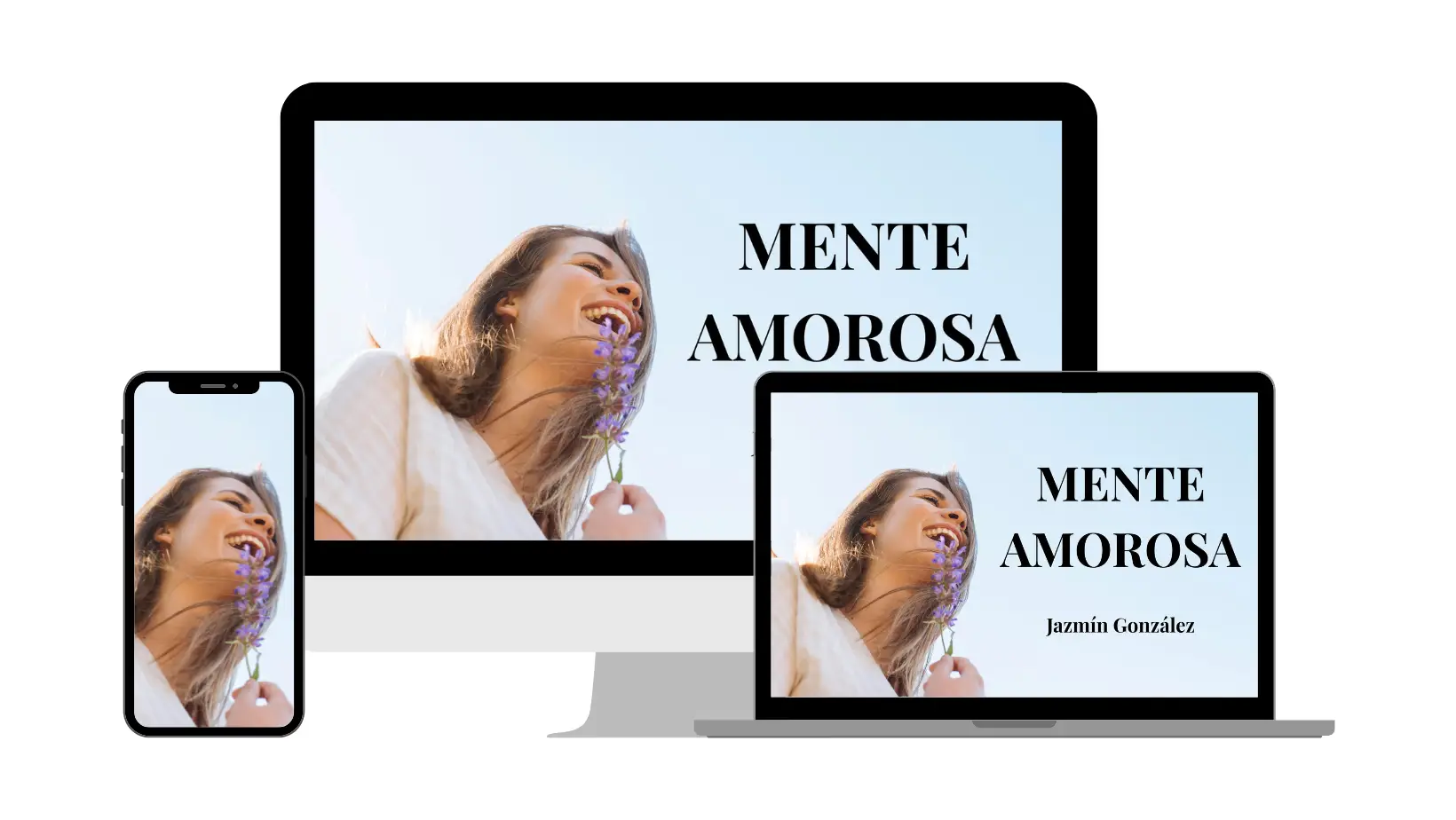 Portada del programa online "Mente Amorosa" de Jazmín González, enfocado en desarrollo personal, bienestar emocional y crecimiento espiritual