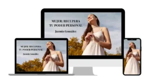 Portada del programa online "Mujer: Recupera tu poder personal" de Jazmín González, enfocado en empoderamiento femenino y desarrollo personal
