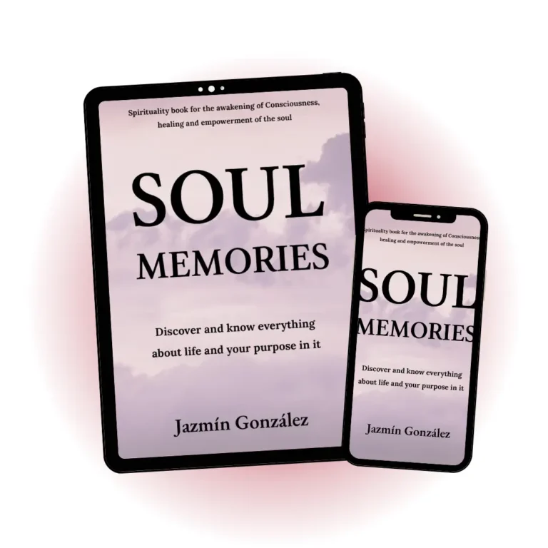 Image of the downloadable sample of the book "Soul Memories" by Jazmín González, showing the cover and interior layout for readers interested in spiritual growth.
