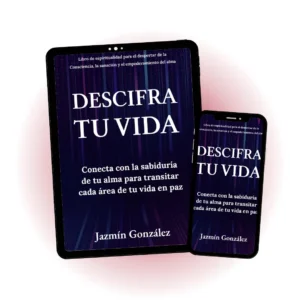 Imagen de la muestra descargable del libro "Descifra tu vida" de Jazmín González, mostrando portada y diseño interior para lectores interesados en autoconocimiento y desarrollo personal.