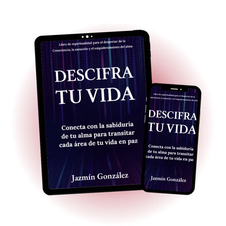 Imagen de la muestra descargable del libro "Descifra tu vida" de Jazmín González, mostrando portada y diseño interior para lectores interesados en autoconocimiento y desarrollo personal.