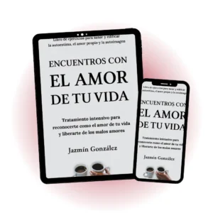 Imagen de la muestra descargable del libro "Encuentros con el amor de tu vida" de Jazmín González, mostrando portada y diseño interior para lectores interesados en relaciones y desarrollo personal.