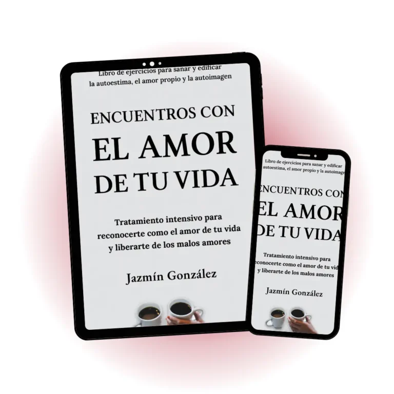 Imagen de la muestra descargable del libro "Encuentros con el amor de tu vida" de Jazmín González, mostrando portada y diseño interior para lectores interesados en relaciones y desarrollo personal.