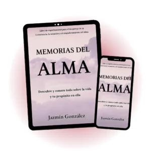 Imagen de la muestra descargable del libro "Memorias del Alma" de Jazmín González, mostrando portada y diseño interior para lectores interesados en crecimiento espiritual y autoconocimiento.