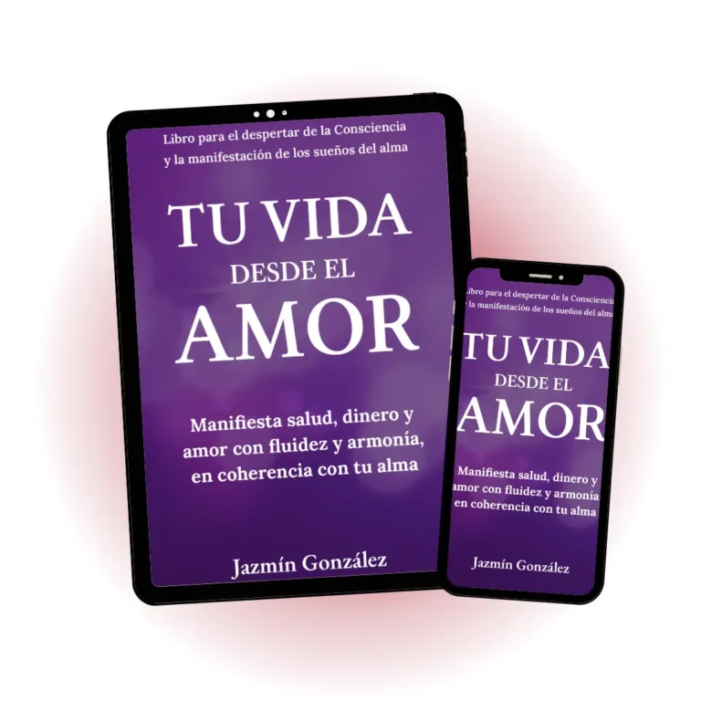 Imagen de la muestra descargable del libro "Tu vida desde el amor" de Jazmín González, mostrando la portada y diseño interior para lectores interesados en desarrollo personal y espiritualidad.