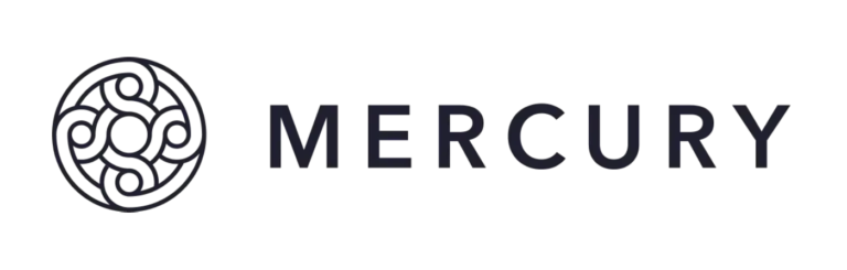 Logo de Mercury Bank, banco para recibir regalías en dólares, en la sección de herramientas para autores del sitio web de la autora Jazmín González