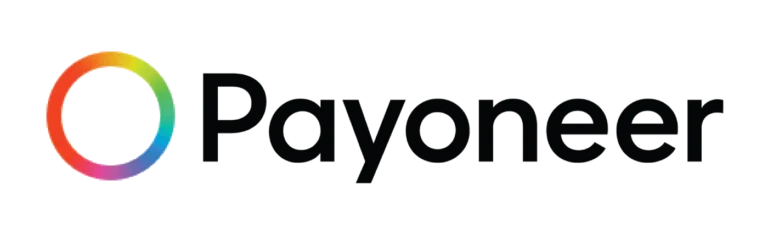 Logo de Payoneer, plataforma para recibir regalías como autor, en la sección de herramientas para autores del sitio web de la autora Jazmín González