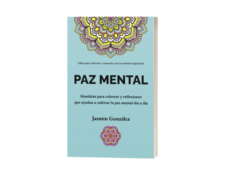 Libro para colorear mandalas con reflexiones "Paz Mental" de Jazmín González