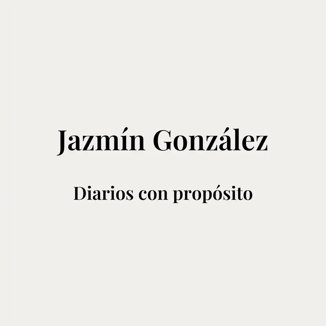 Portada de la página web de los Diarios con propósito diseñados por la coach, autora y escritora Jazmín González